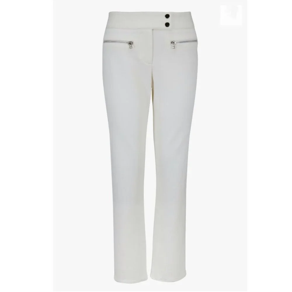 Veronica Beard Metro Crop Stretch Twill Flared Pants White Size 8 - Picture 3 of 16